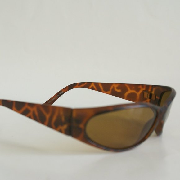NWT Vintage 90's PC Rectangle Sport Wrap Polarized Sunglasses (M.Tortoise) - Picture 2 of 5
